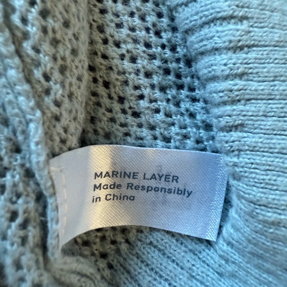 Marine Layer Jess Crewneck Sweater in Blue Ombre - Medium / Blue Ombre - Picture 6 of 7